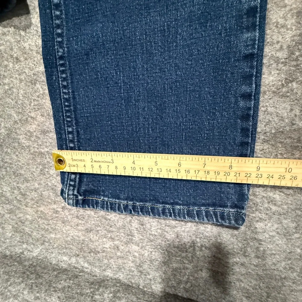 Levi Strauss Signature Bootcut Jeans Dark Wash Low Rise Size 10 S Petite Wide‎